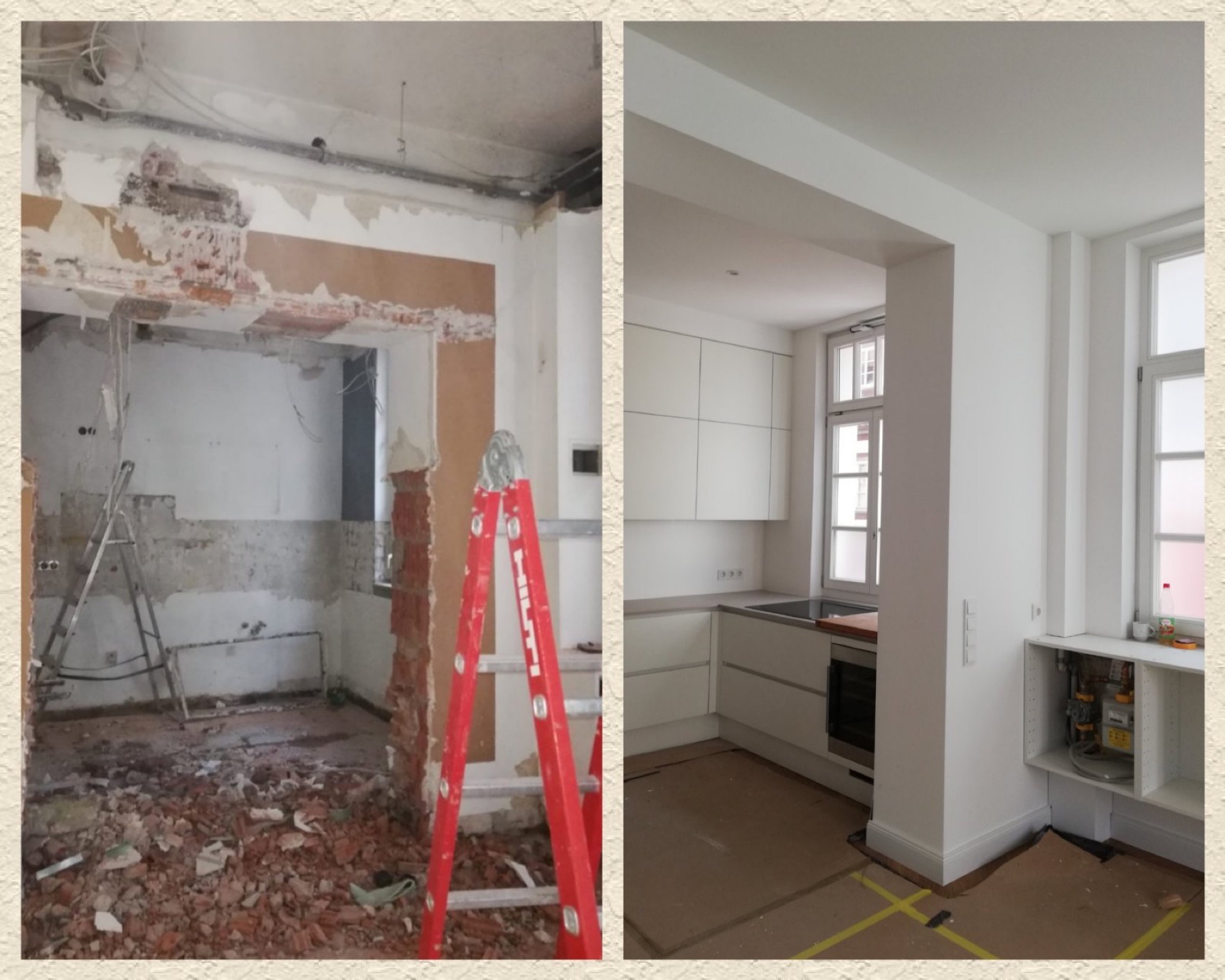 Bauen im Bestand, Vorher-Nachher-Vergleich